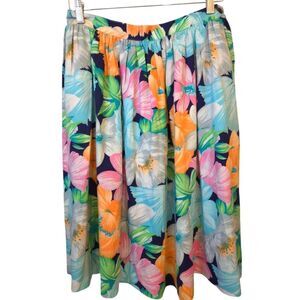 Trebovir Floral Women's Skirt - Multicolor Vintage Size 12 Coastal Cottage Style